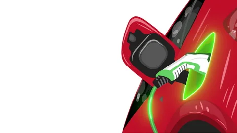 ISOLATED CHARGING CAR 스톡 동영상 265983488