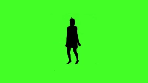 Isolated charleston dancer silhoutte Stock-Footage 74107748