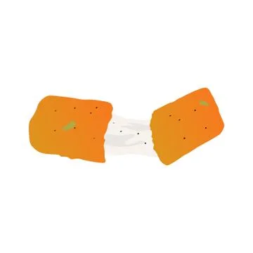 Isolated cheese stuffed bread Illustrazione stock