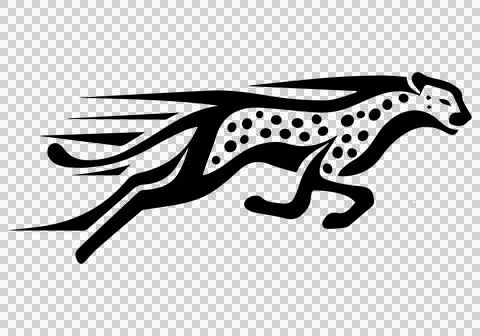 Isolated cheetah illustration. Stock Illustration