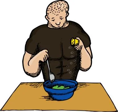 Isolated Chef Cooking Stock Illustration