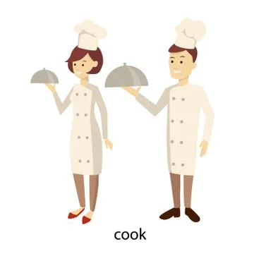 Isolated chef couple. Ilustração Stock