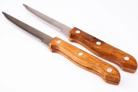 Isolated chef's kitchen knife. Sharp...do not touch! Stock Photos