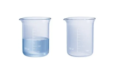 Isolated chemical instruments, 3d rendering. Illustrazione stock