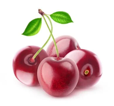 Isolated cherries Stock Photos