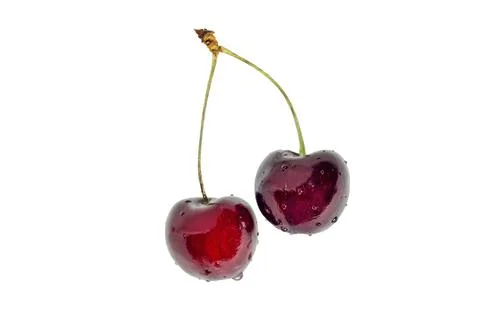 Isolated cherries Stock Photos