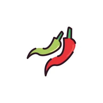 Isolated chilli icon vector design イラスト素材