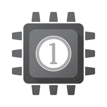 Isolated chip with  a coin icon Stock Illustration