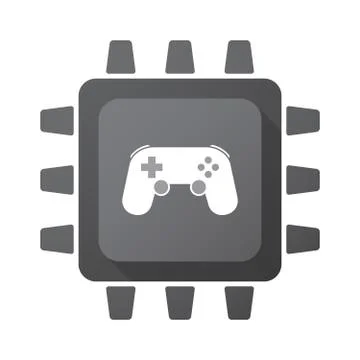 Isolated chip with  a game pad Stock Illustration