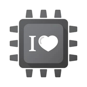 Isolated chip with  an " I like" glyph Stock Illustration