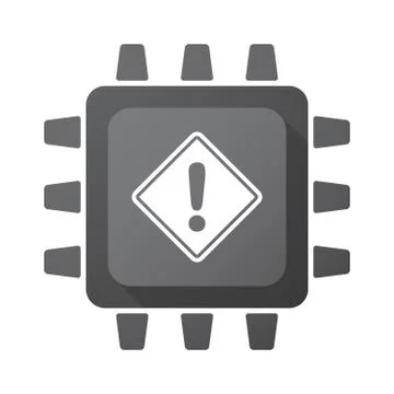 Isolated chip with   a warning road sign Stockillustratie