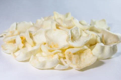 Isolated chips of potato on white background 写真素材