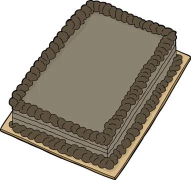 Isolated chocolate cake イラスト素材