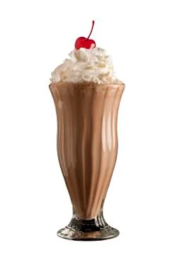Isolated chocolate milkshake Stock Photos