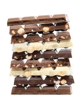Isolated chocolate tower Stockfoto's