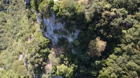 Isolated Christian Monastery on Massive Cliff in Mountain, Greece Stock Footage 325226880