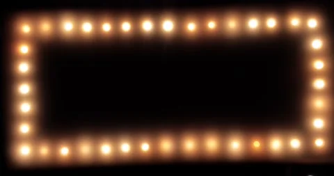 Isolated Christmas lights string, frame along the contour on a black background. Stock Footage 146726173