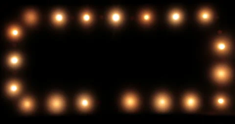 Isolated Christmas lights string, frame along the contour on a black background. Stock Footage 146726223