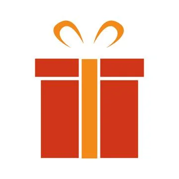 Isolated christmas present icon Flat design Vector Stock Illustration