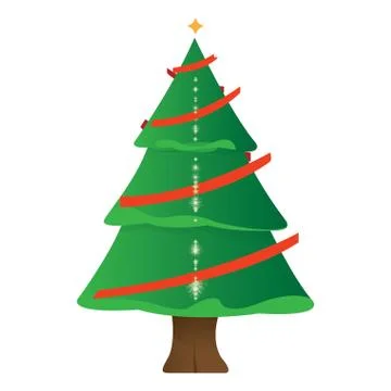 Isolated christmas tree Stock Illustration