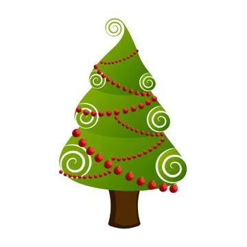 Isolated christmas tree Stock Illustration