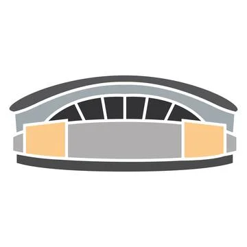 Isolated circle open stadium vector illustration Stock Illustration