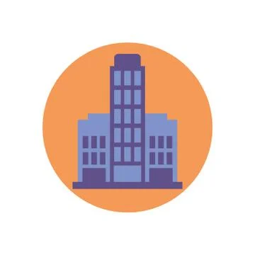 Isolated city building vector design Ilustración de archivo