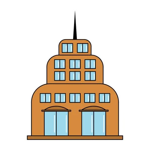 Isolated city shop building icon Ilustración de archivo