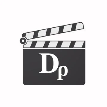 Isolated clapper board with a drachma currency sign Stock Illustration