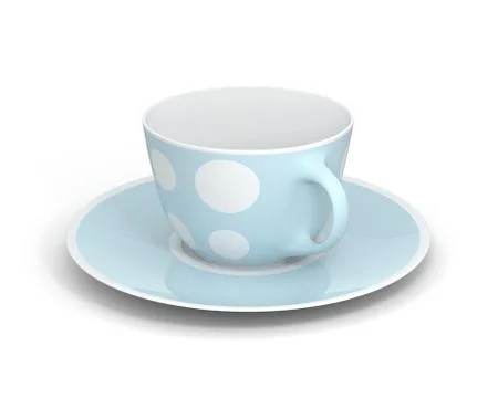 Isolated classic cup with pattern on white background. 3D Illustration. Stock Illustration
