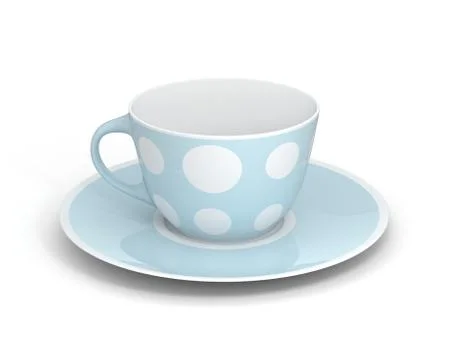 Isolated classic cup with pattern on white background. 3D Illustration. Stock Illustration