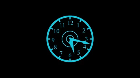 Isolated Classic Timer Countdown Animation, Animated Round Countdown Clock Fa Video stock 309964744