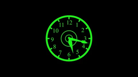 Isolated Classic Timer Countdown Animation, Animated Round Countdown Clock Fa Stock Footage 309964749