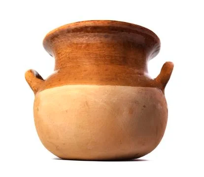 Isolated Clay Pot Foto stock
