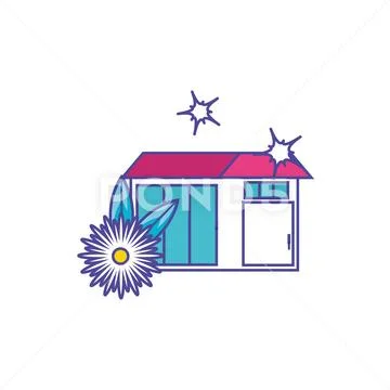Isolated clean house design icon vector ilustration Stock Illustration