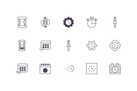 Isolated clock icon set vector design Stock Illustration