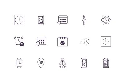 Isolated clock icon set vector design Stock Illustration
