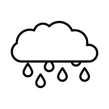 Isolated cloud and rain vector design Stock Illustration