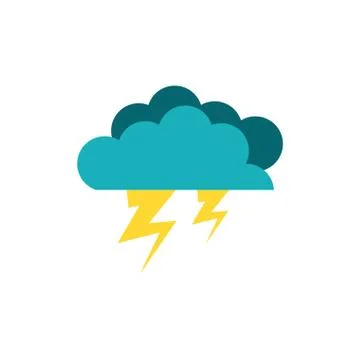 Isolated cloud and thunder vector design Stock Illustration