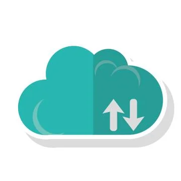 Isolated Cloud computing design Stock Illustration