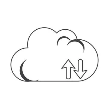 Isolated Cloud computing design Stock Illustration