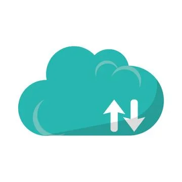 Isolated Cloud computing design Illustrazione stock