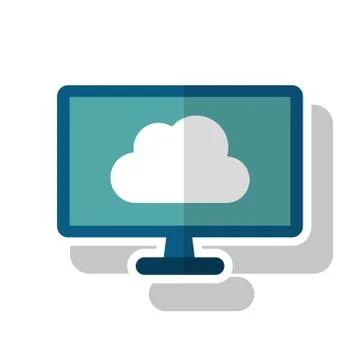 Isolated cloud computing design Illustrazione stock
