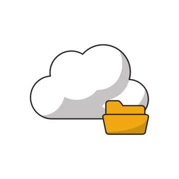 Isolated cloud computing design Illustrazione stock