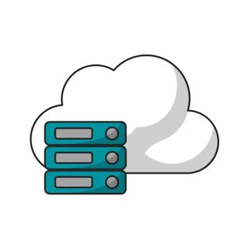 Isolated cloud computing design イラスト素材