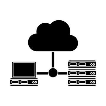Isolated cloud computing design イラスト素材