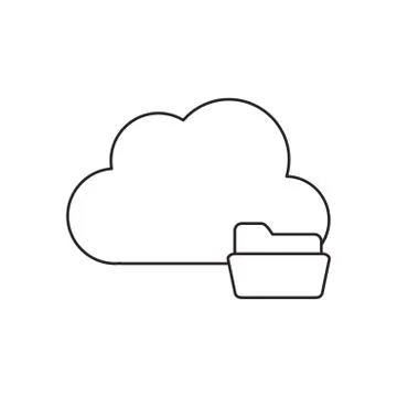 Isolated cloud computing design Illustrazione stock
