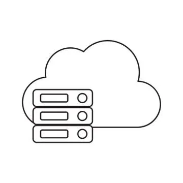 Isolated cloud computing design イラスト素材