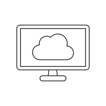 Isolated cloud computing design Stock Illustration