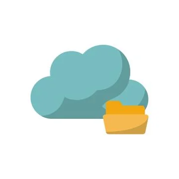 Isolated cloud computing design Stock Illustration